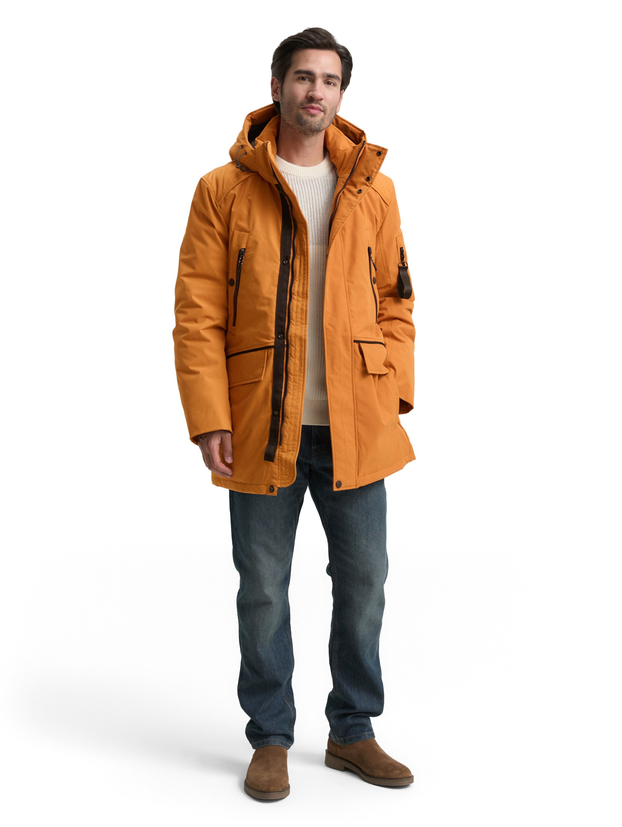 TOM TAILOR Winter Jacket in Brown