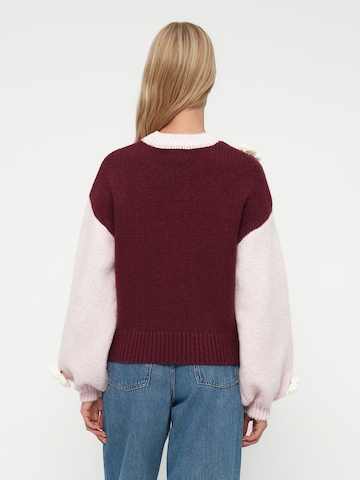 PIECES Pullover 'PCJENNER' i rød