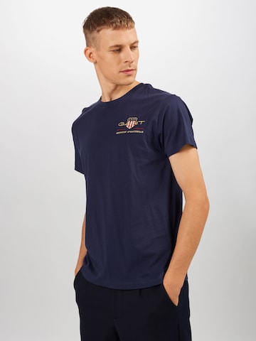 GANT Regular fit T-shirt i blå: framsida