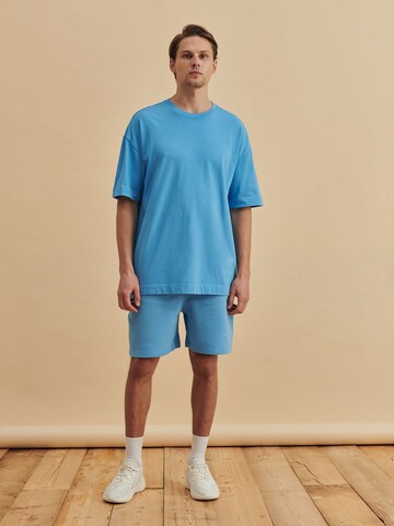 DAN FOX APPAREL Shirt 'Erik' in Blauw