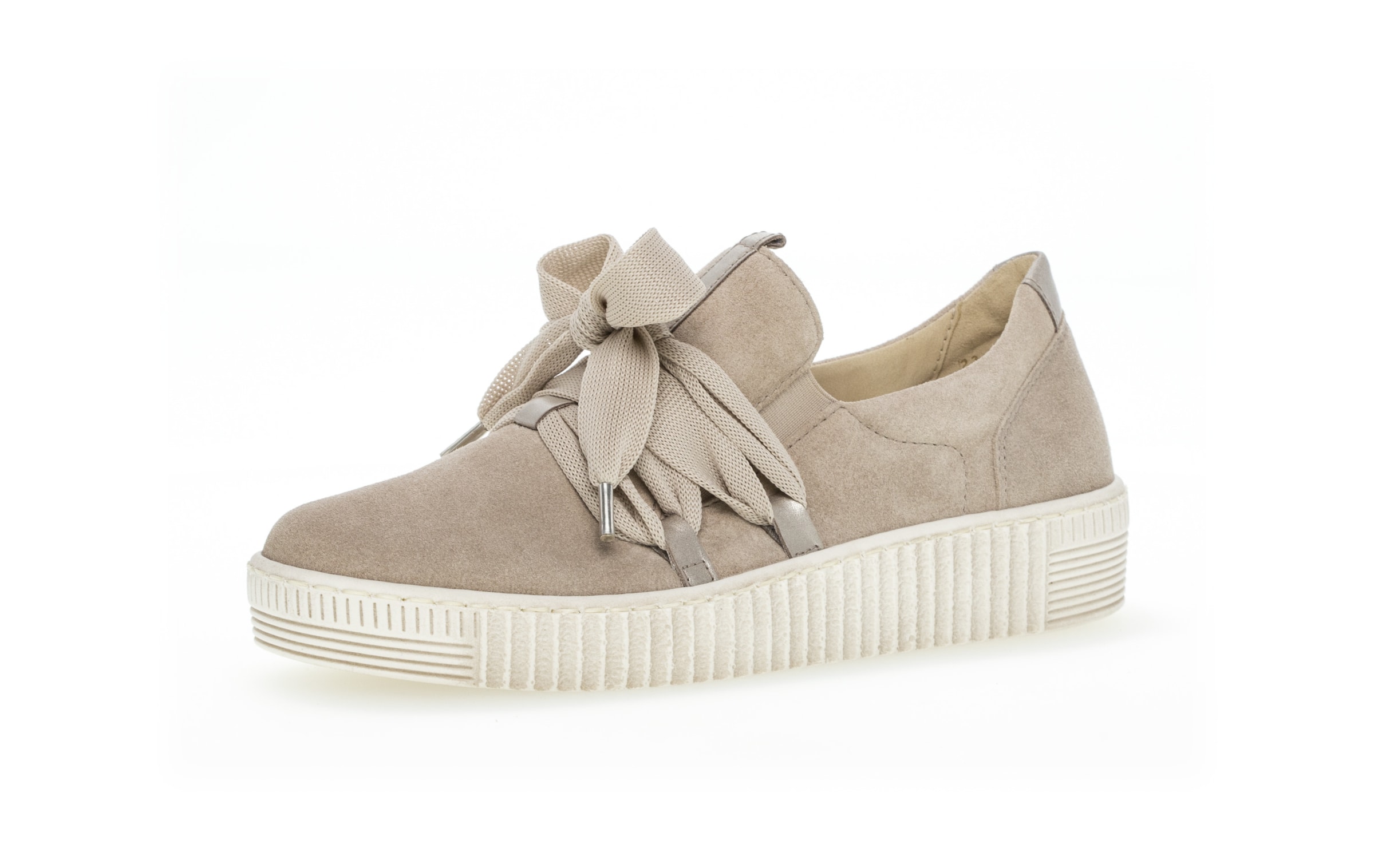GABOR Platform trainers in Beige: front