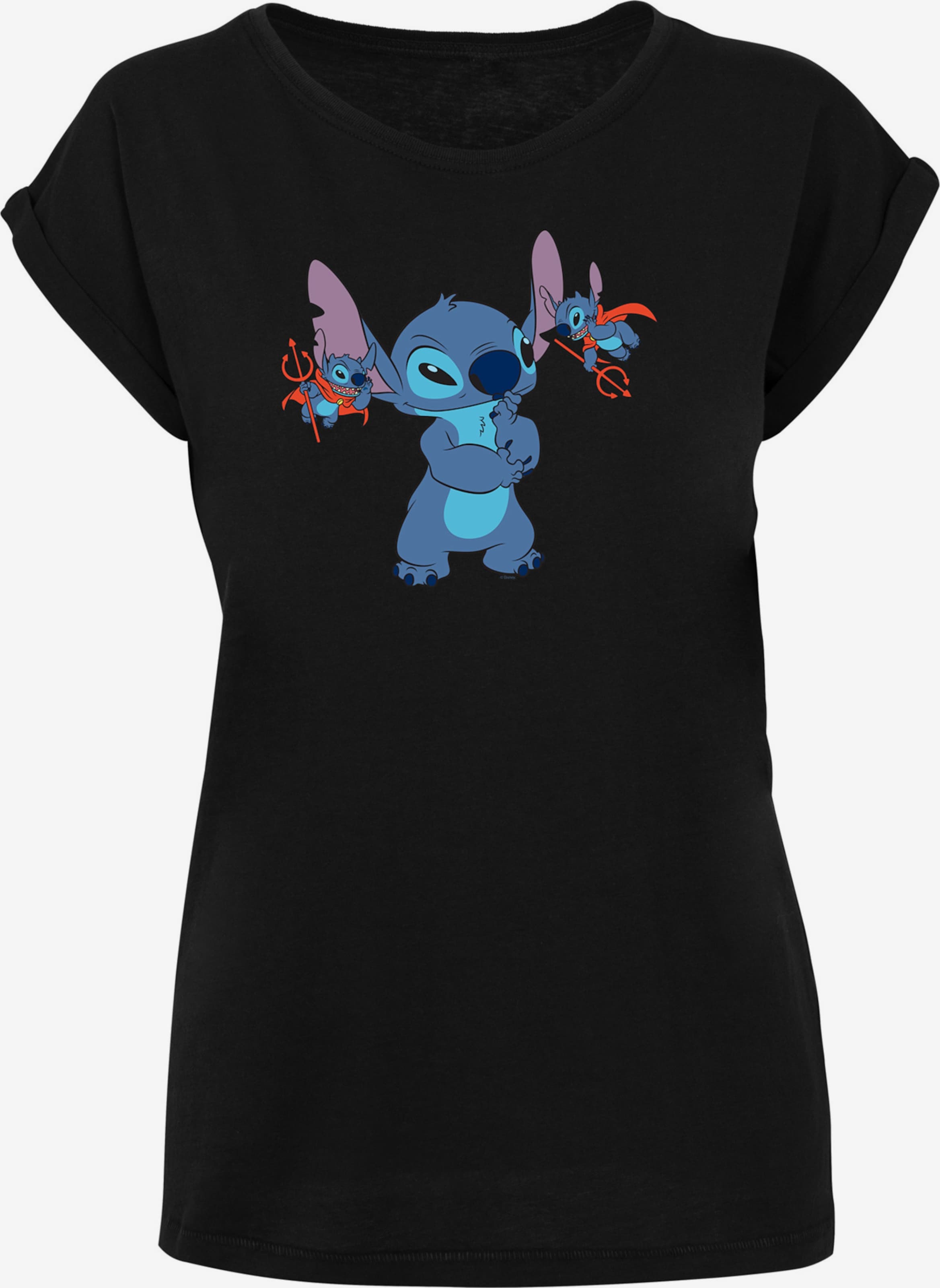 F4NT4STIC Shirt 'Disney Lilo And Stitch Little Devils' in Black | ABOUT YOU