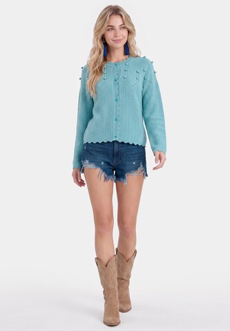 IZIA Gebreid vest in Blauw