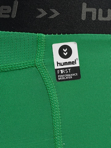 Hummel Skinny Sportbroek in Groen