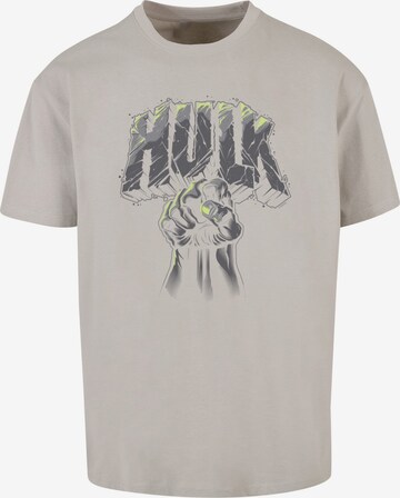 F4NT4STIC Shirt 'Marvel Hulk Punch Logo' in Grijs: voorkant