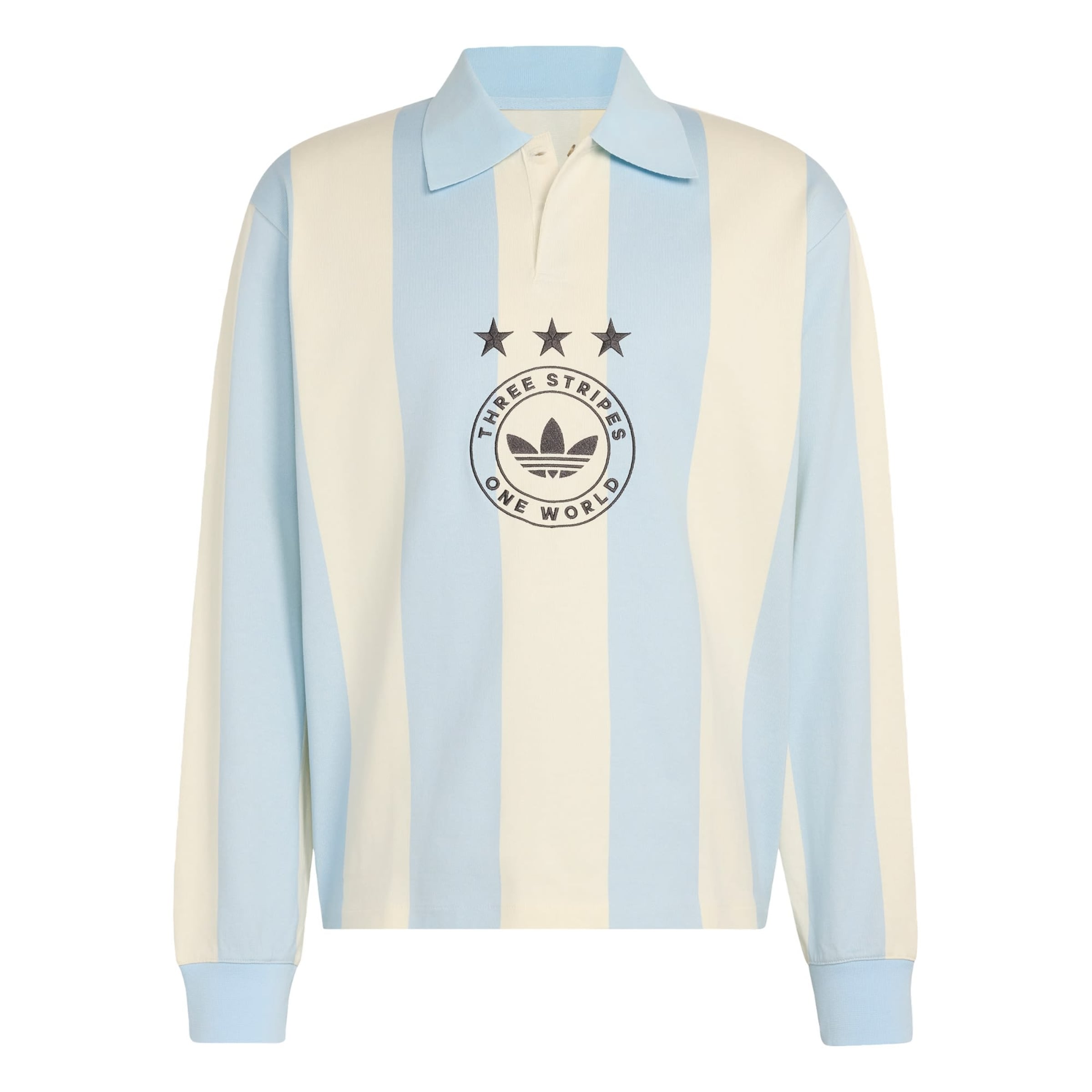 ADIDAS ORIGINALS Shirt in Cream / Light blue / Black, Item view