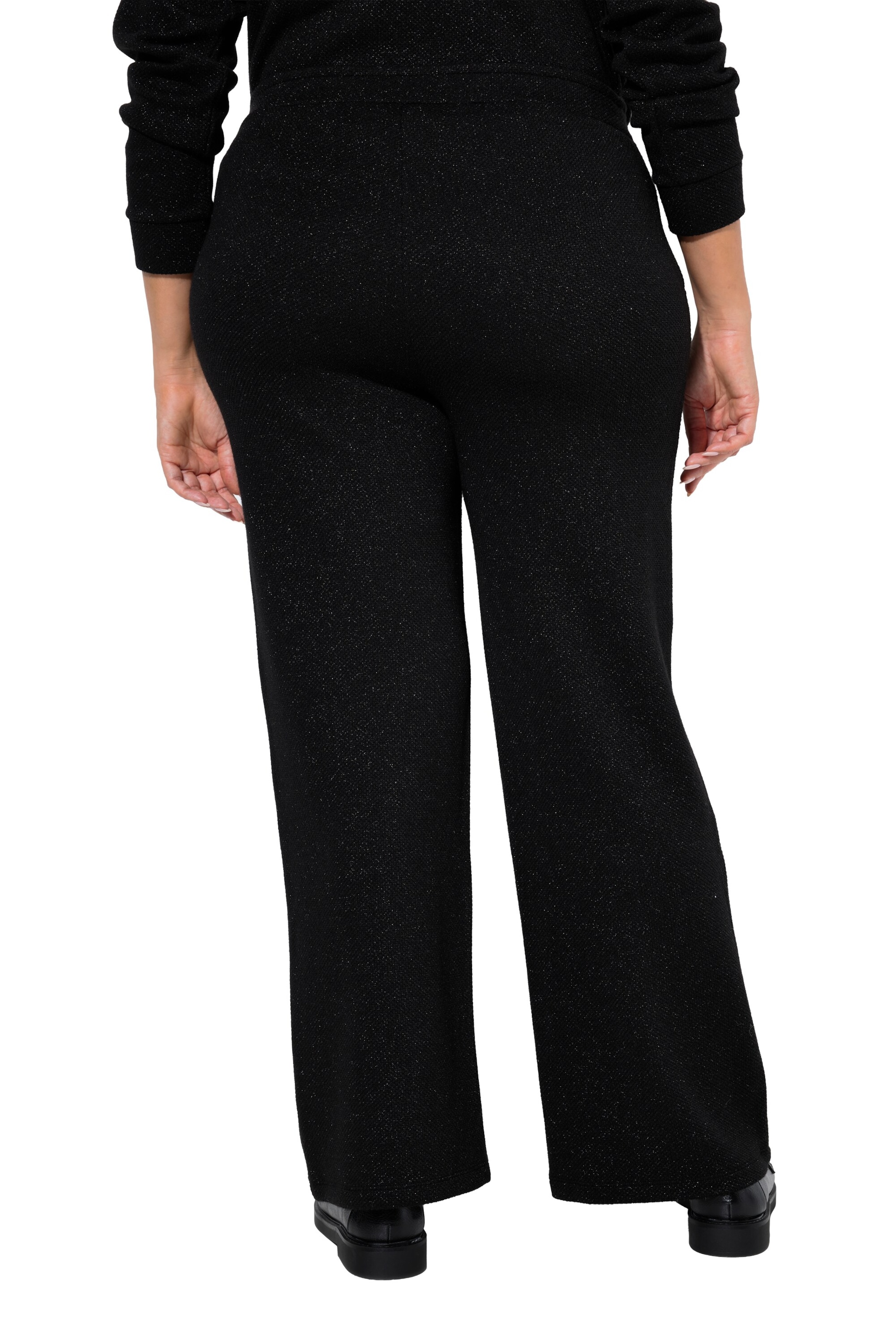 Ulla Popken Wide leg Broek in Zwart