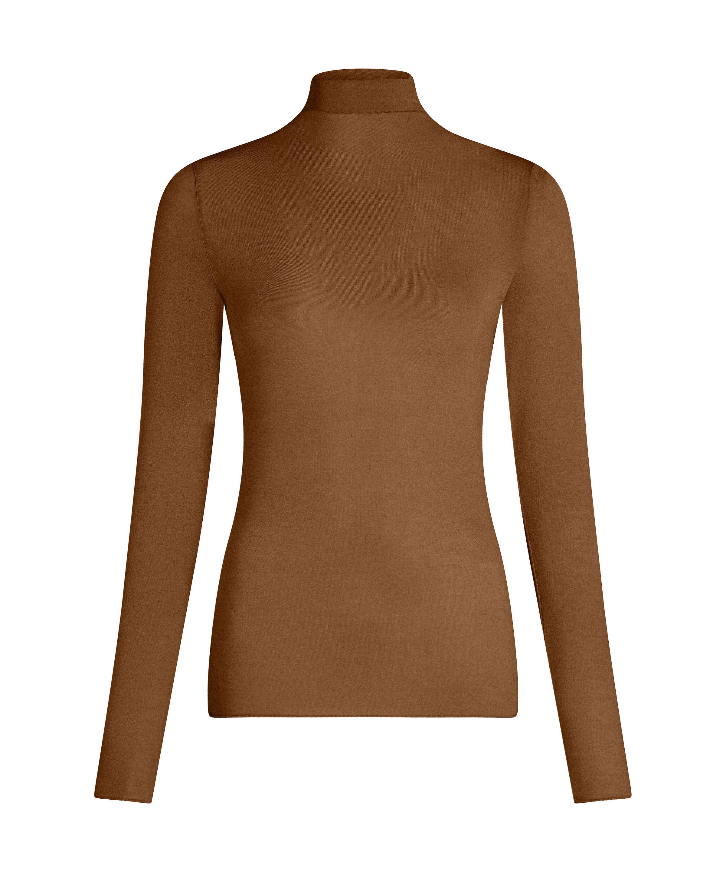 Hunkemöller Shirt 'Turleneck with Cashmere' in Brown: front