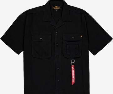 juoda ALPHA INDUSTRIES Patogus modelis Marškiniai 'Aloha': priekis