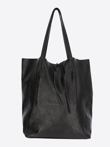 SevaBags Shopper 'Shopper Tasche Damen in Metallic Echtleder' in Black: front