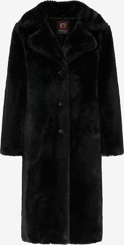 taddy Between-Seasons Coat in Black: front