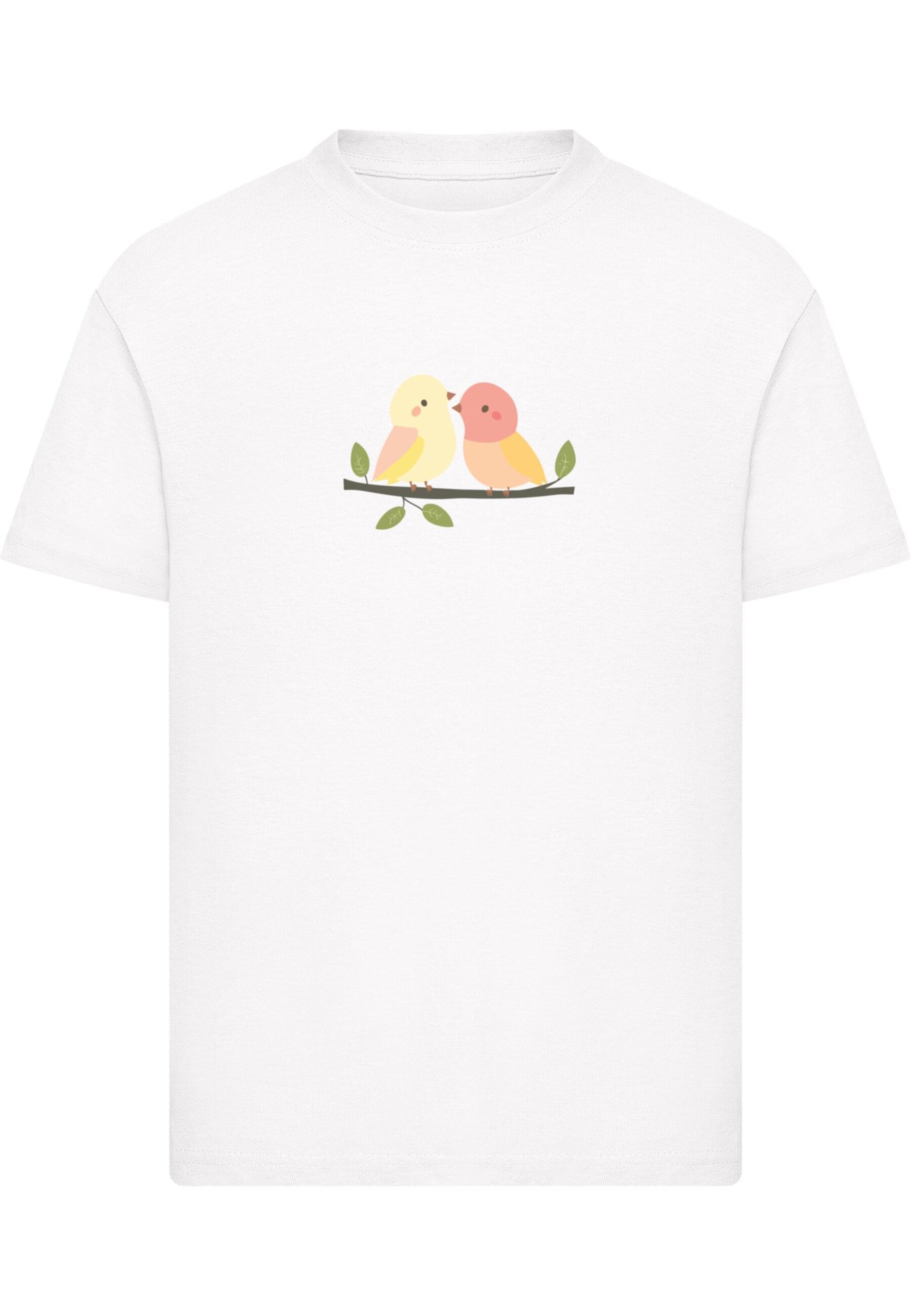 Merchcode Shirt 'Sweet Tweets' in Wit: voorkant