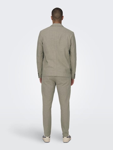 Coupe slim Veste de costume 'EVE' Only & Sons en gris