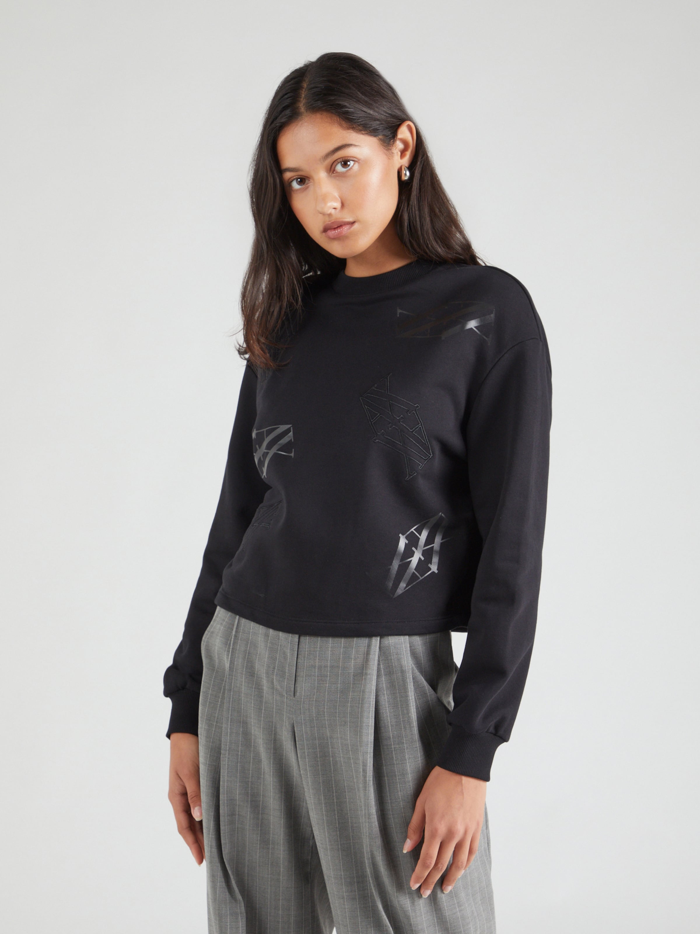 ARMANI EXCHANGE Sweatshirt in Black ABOUT YOU