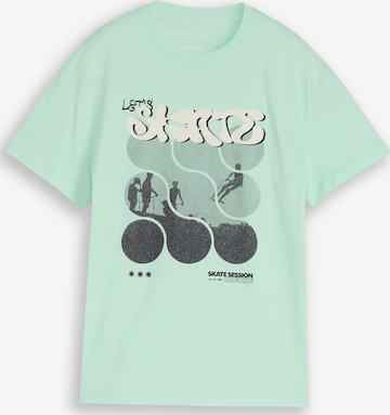T-Shirt TOM TAILOR en vert : devant