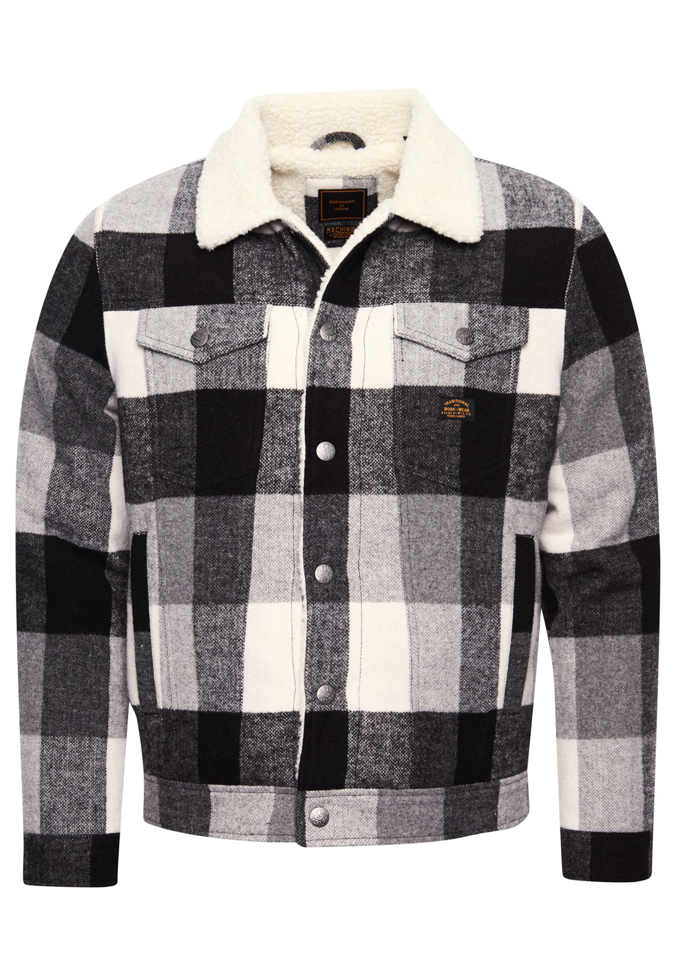 Superdry Jacke 'Highwayman' in schwarz / weiß | ABOUT YOU