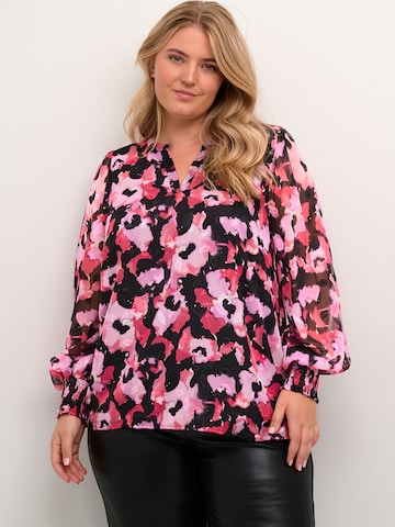 KAFFE CURVE Bluzka 'Miranda' w kolorze różowy: przód