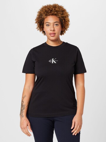 melns Calvin Klein Jeans Curve T-Krekls: no priekšpuses