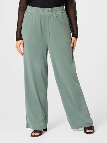 ABOUT YOU Curvy Loose fit Trousers 'Hege' in Green: front