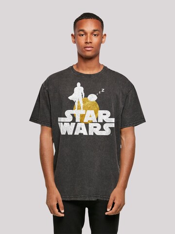 F4NT4STIC Shirt 'Star Wars The Mandalorian' in Schwarz: Vorderseite