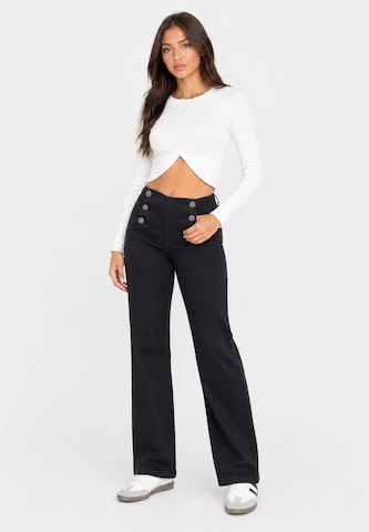 Elara Wide leg Jeans in Black