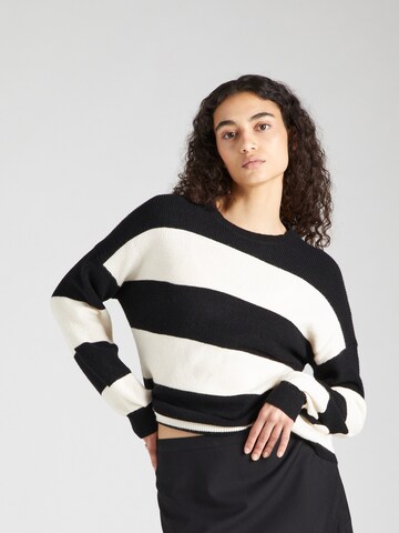 Pull-over 'Atia' ONLY en noir : devant