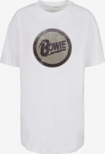 F4NT4STIC T-Shirt 'David Bowie Music Band' in dunkelgrau / graumeliert / weiß, Produktansicht