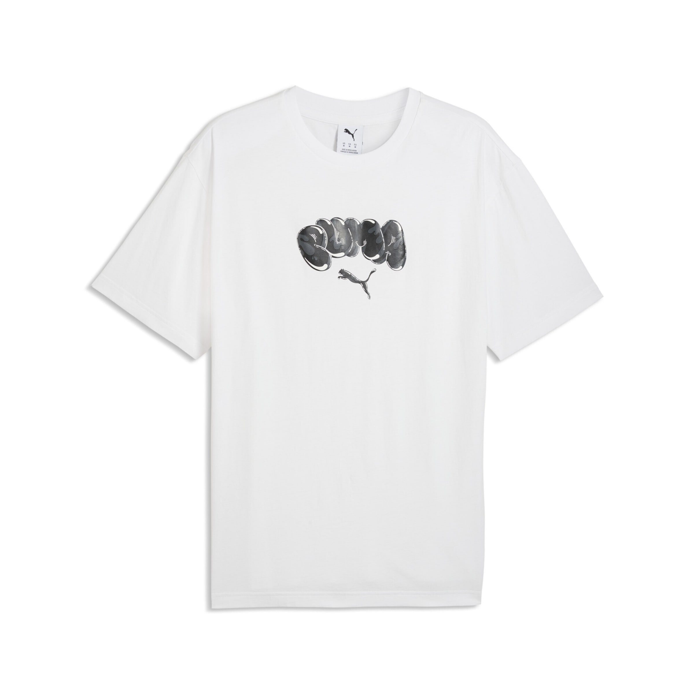 PUMA Shirt 'Balloon Art' in Dark grey / Black / White, Item view