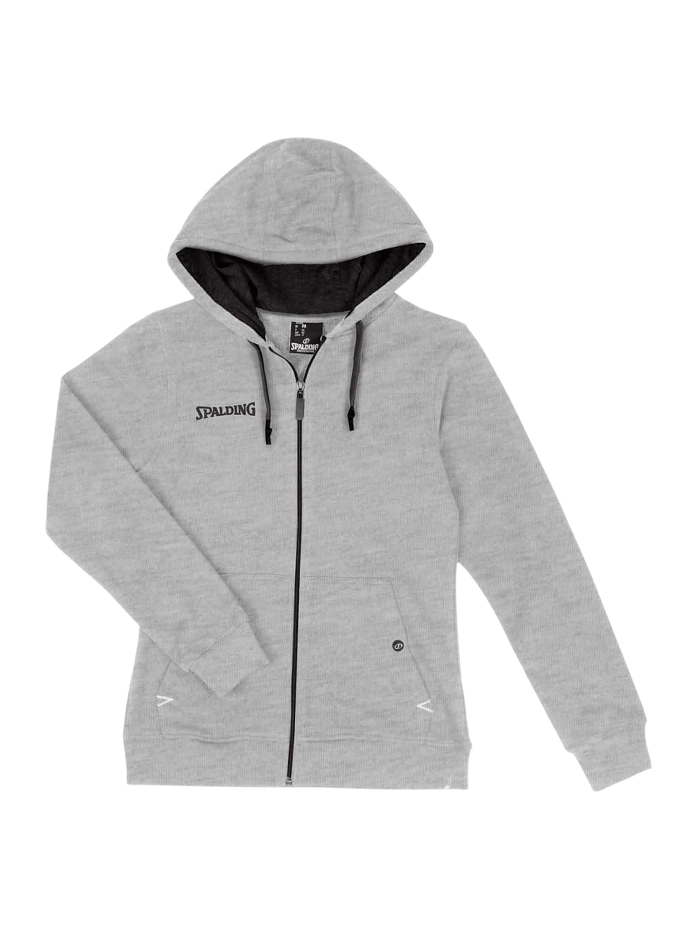 Bluză cu fermoar sport de la SPALDING pe gri: față