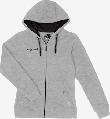 Bluză cu fermoar sport de la SPALDING pe gri: față