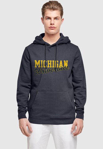 Sweat-shirt 'Michigan Wolverines' Merchcode en bleu : devant