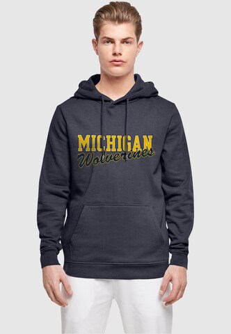 Merchcode Sweatshirt 'Michigan Wolverines' in Blue: front