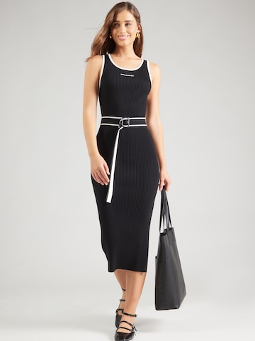 Karl Lagerfeld Knitted dress in Black: front