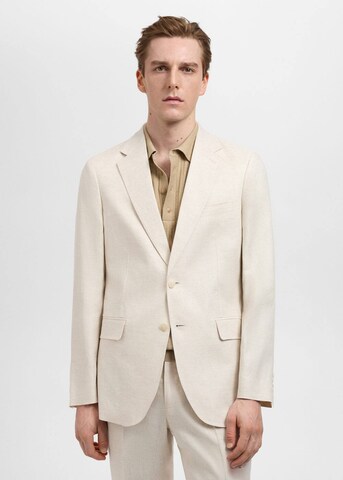 MANGO MAN Slim fit Suit Jacket 'Amalfi' in Beige: front