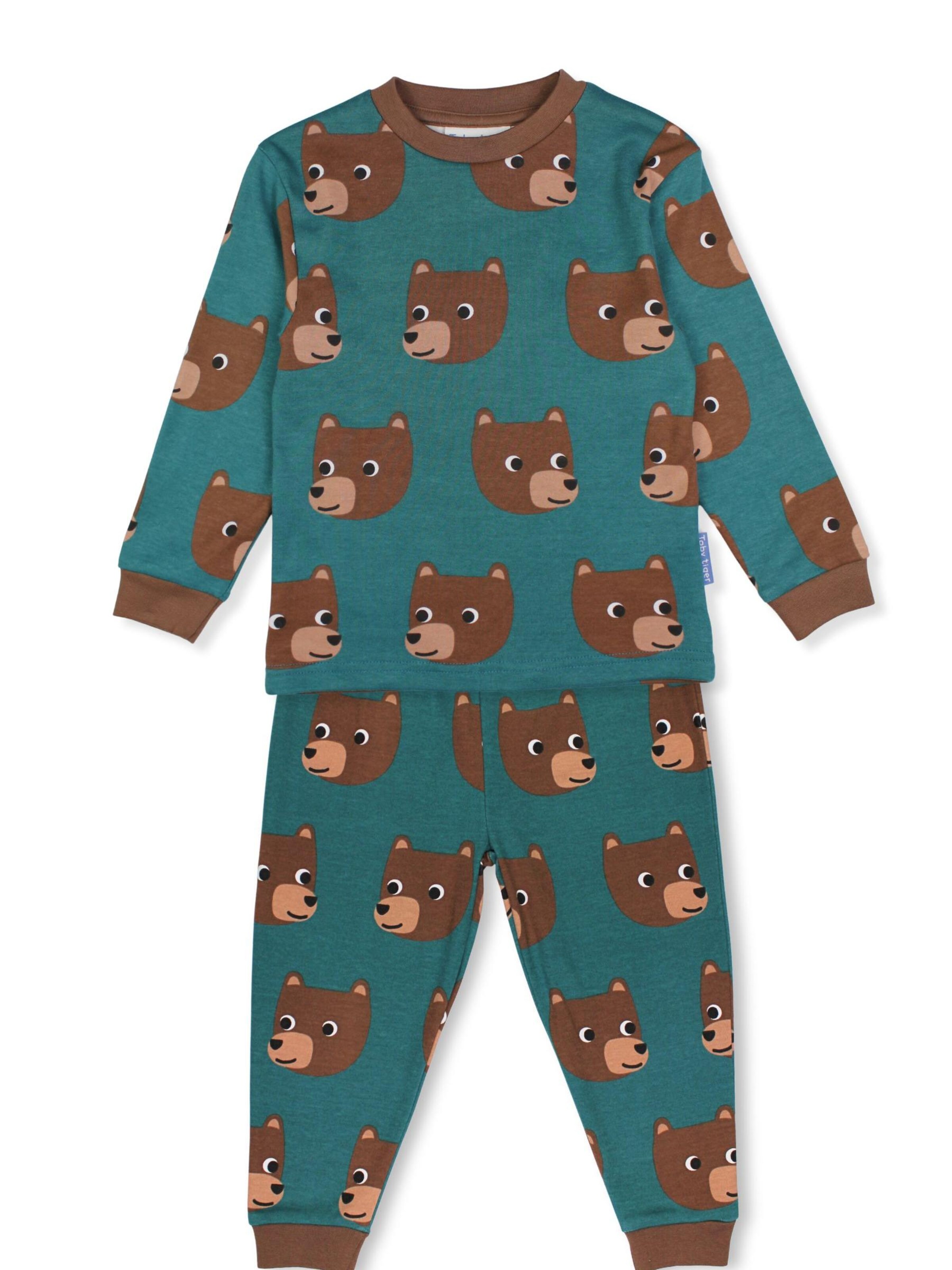 Toby Tiger Pajamas 'Bären-Druck' in Blue: front