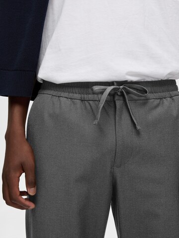 Regular Pantalon chino 'SLHROBERT' SELECTED en gris
