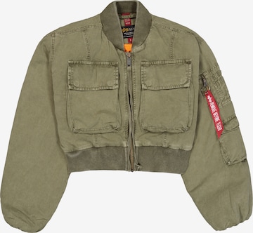 žalia ALPHA INDUSTRIES Žieminė striukė 'Multipocket Flight': priekis