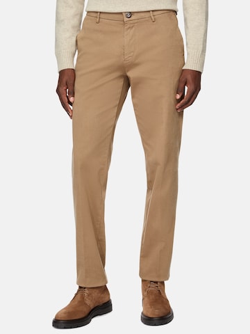 Coupe slim Pantalon chino Boggi Milano en beige : devant
