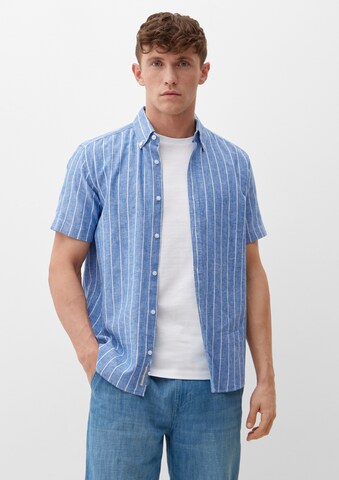 s.Oliver Regular Fit Hemd in Blau: Vorderseite