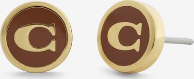 COACH Ohrringe in One Size in braun / gold, Produktansicht