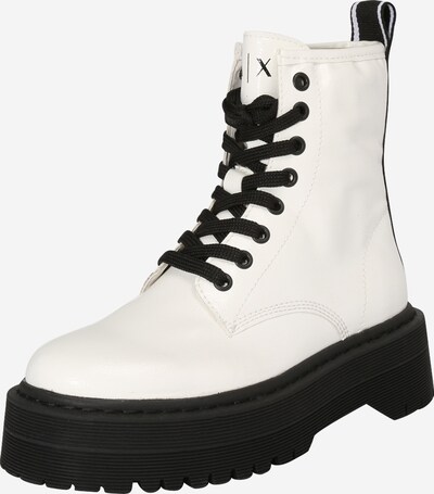 ARMANI EXCHANGE Bottines à lacets en noir / blanc, Vue avec produit