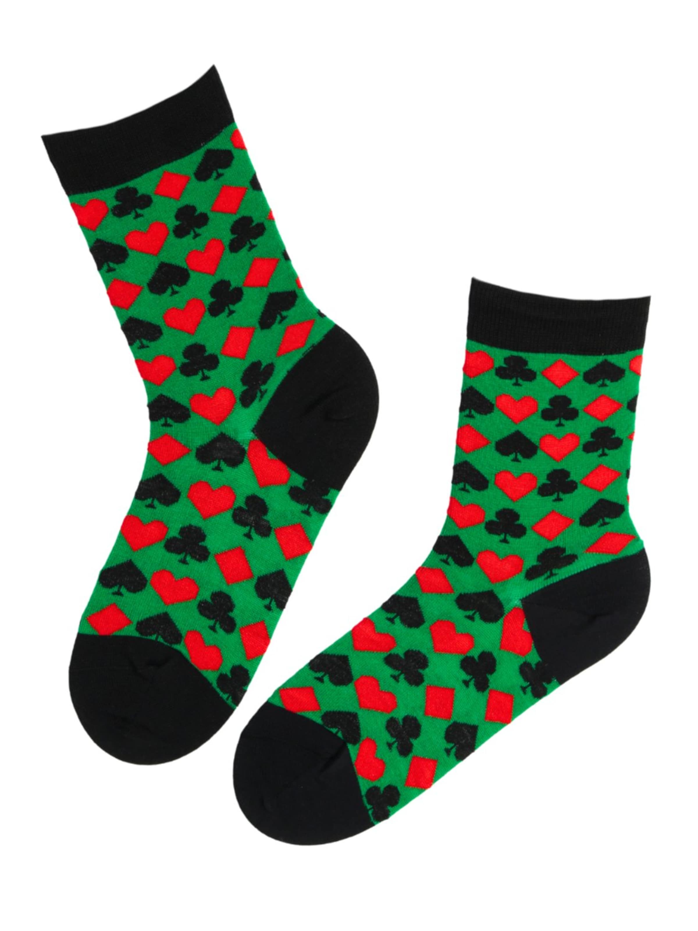Sokisahtel Sokken 'CASINO merino wool socks' in Groen: voorkant
