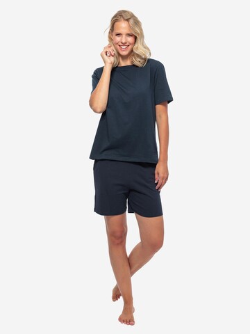 SCHIESSER Pyjama 'Organic Cotton' in Blauw