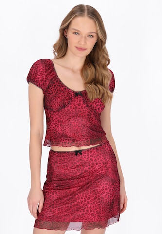 MYMO Blouse in Roze: voorkant