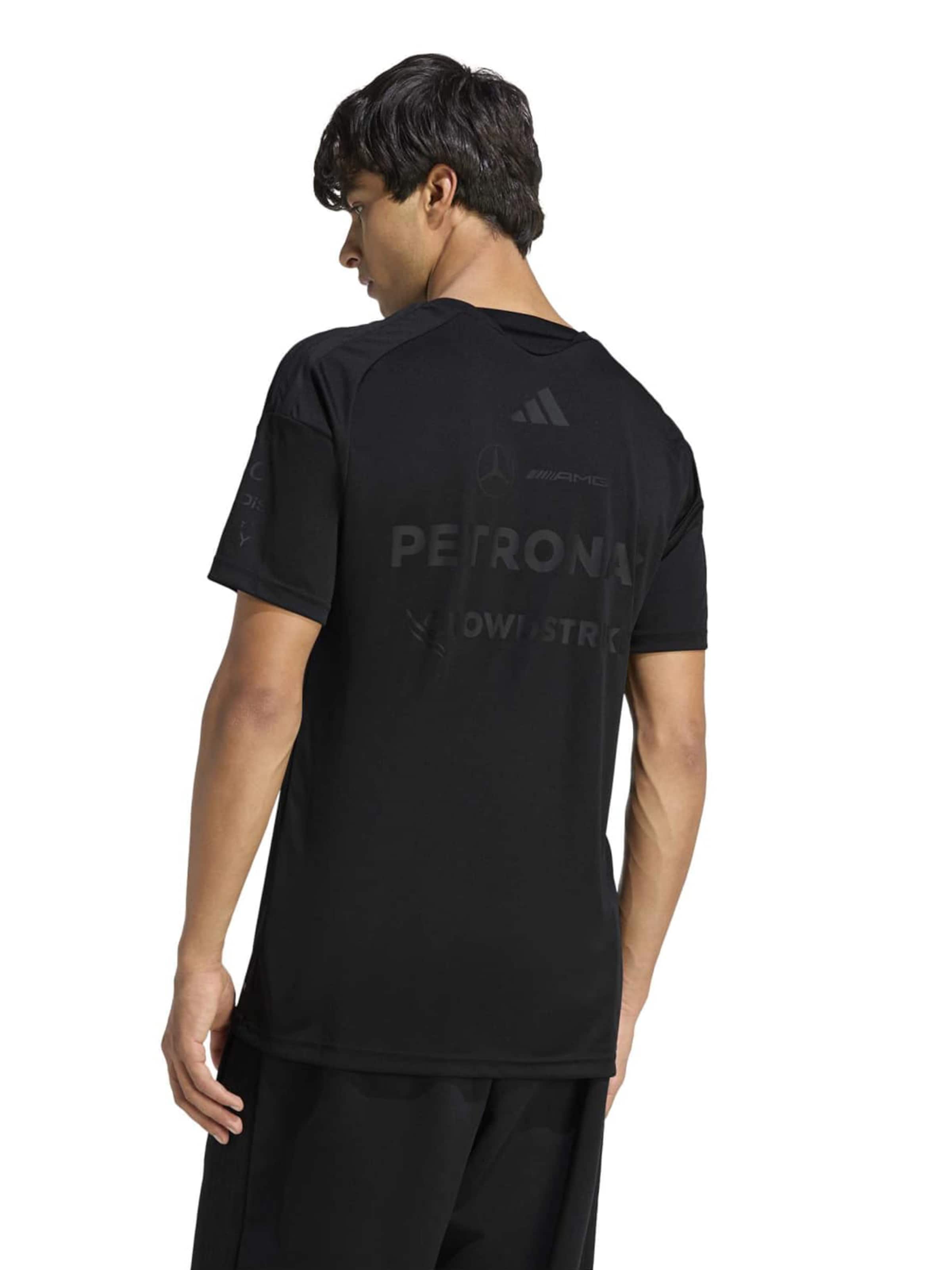 ADIDAS SPORTSWEARTehnička sportska majica 'Mercedes - AMG Petronas Formula 1 Team Night Driver' - crna boja: prednji dio