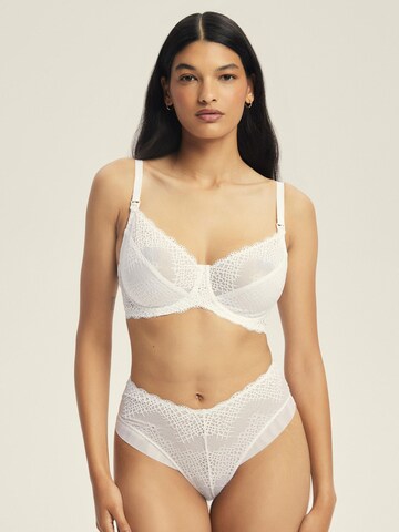 ESOTIQ - Panti 'Brasil Slip Caris, hohe Leibhöhe, feine Spitze, transparent' en blanco