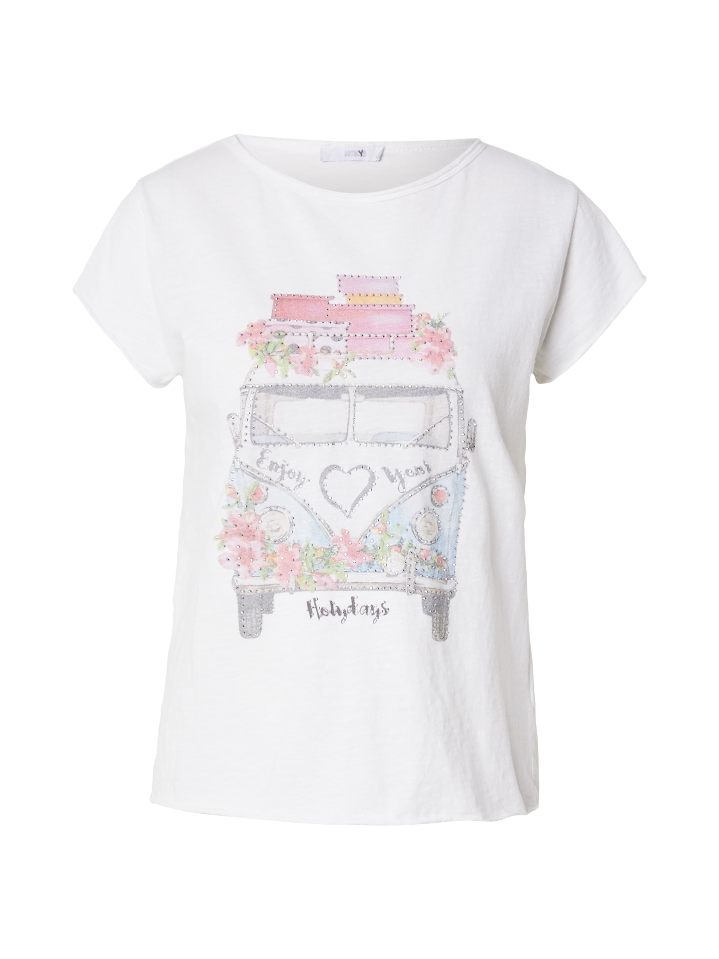 Hailys - Camisa 'Sv44enja' em branco: frente