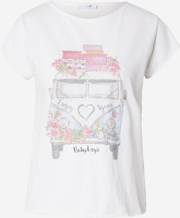 Hailys - Camisa 'Sv44enja' em branco: frente