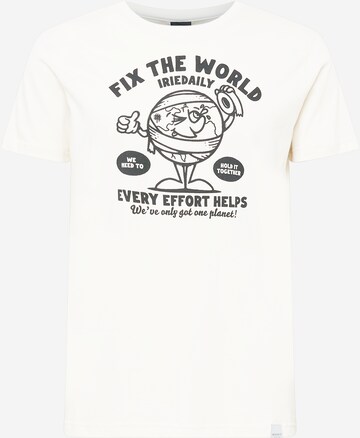 Tricou 'Fix The World' de la Iriedaily pe alb: față