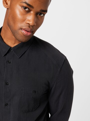 DRYKORN Button Up Shirt 'LAREMTO' in Black